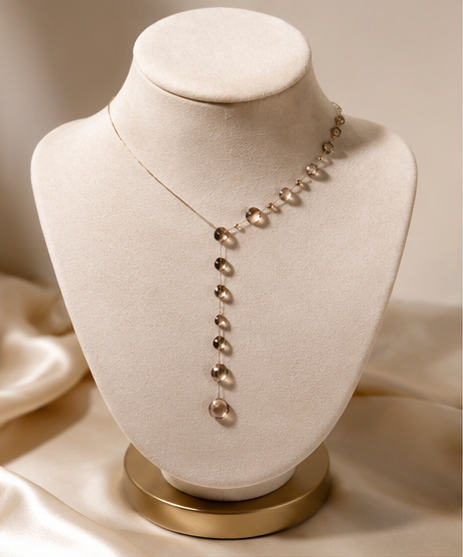 Crystal Drop Lariat Necklace